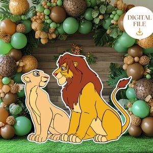 Lion King Cutout, Simba Birthday Decoration, Lion King Theme Party Decorations, Birthday Party Stand Up Prop, Digital Download