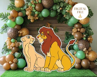 Lion King Cutout, Simba Birthday Decoration, Lion King Theme Party