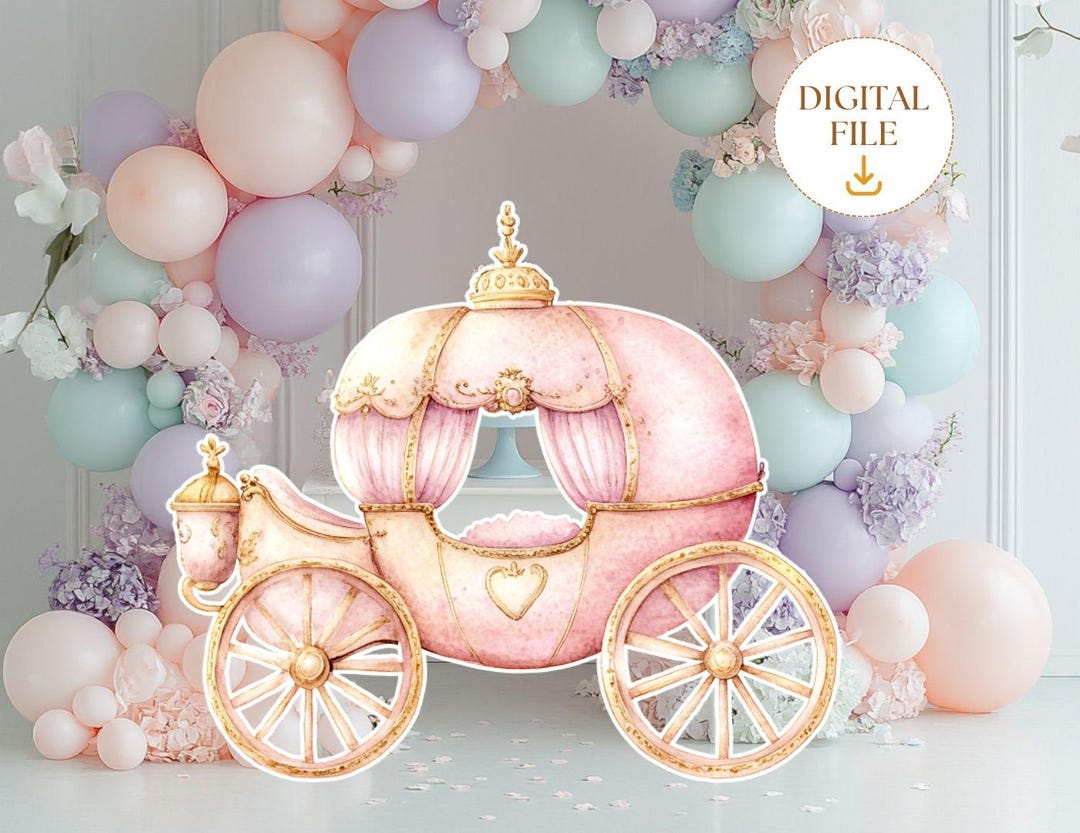 Piñata Carrosse De Princesse 50x50 Cm - Décoration De Fête D'anniversaire Enfant | Collection Pretty Princess Folat