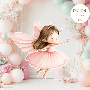 Fairy Big Decor Knipsel Bundel Leuke Fee Verjaardag Fairy Feestdecoratie Bloemen Fee Prinses Fairy Verjaardagsfeestje Uitsparingen Instant Download