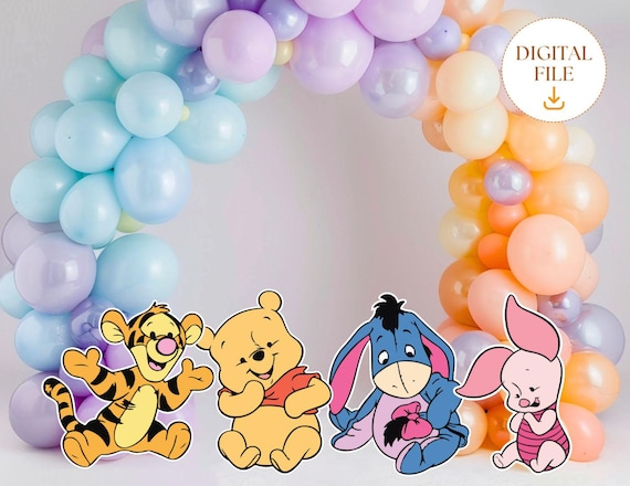 Baby Winnie The Pooh Bundle Cutout, Winnie And Friends, Party Decoration Baby shower Pooh Birthday Party Stand Up Prop Digital Download