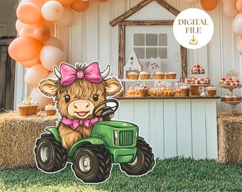Farm Animals Cutout Decor, Cow Cutout, Farmhouse Baby Shower Decor