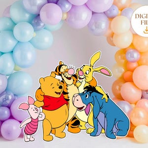 Classic Winnie Pooh Cutout, Winnie The Pooh Big Decor, Party Decoration Baby shower, Pooh Birthday Decor, Stand Up Prop, Digital Download