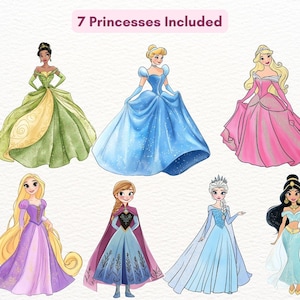 Big Decor Princess Cutout Bundle, Princess Theme Party Decor, Princess Birthday Decoration Baby Shower, Digital Downalod