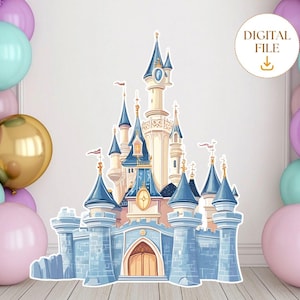 Castle Cutout, Princess Castle Cutout Decor, Princess Party Decoration, Castle Backdrop Stand Up Prop, Digital Download