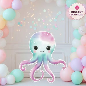 Under the Sea Party Cutouts: Ocean Theme Decorations (Digital Download