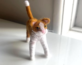 Nadel gefilzte Mini Wollkatzen - Kundenspezifische Kätzchenfiguren