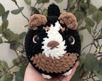 Bernese Mountain Dog Plush: Crochet Amigurumi Pet Gift, 1 Size