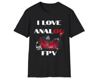 I Love Analog FPV T-Shirt | Drone FPV Goggles Graphic Tee