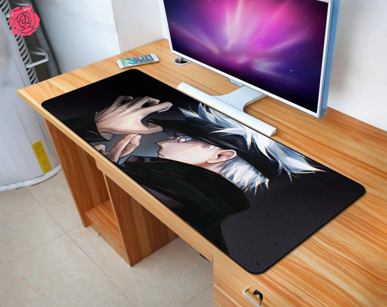 Desk Mat Satoru Gojo Mousepad Big Gaming Mousepad Anime Etsy