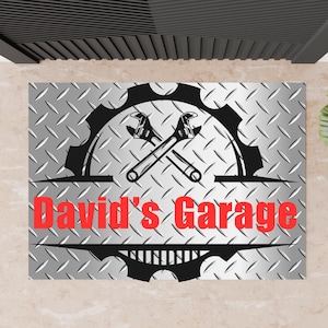 GARAGE PERSONALIZED Door Mat 24x36 Free Next Business Day Shipping