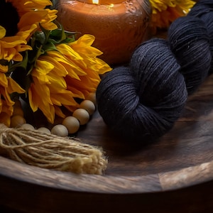 INKY| Ready to Ship| Hand Dyed Yarn| Fingering Yarn| Hand Painted Yarn| Semi-Solid Yarn| Classic Sock