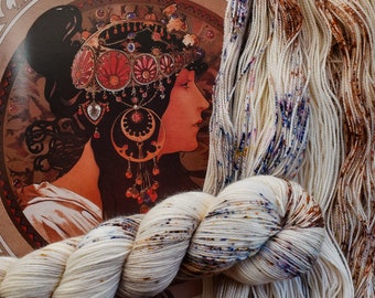 BYZANTINE BEAUTY| Ready to Ship| Hand Dyed Yarn| Variegated Speckled Yarn|