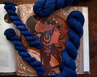 LAZULI| Ready to Ship| Hand Dyed Yarn| Semi-Solid Yarn|