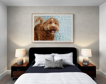 Dog Portrait Digital Art Framed Prints