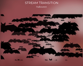 Animated Bat Stream Transition: Halloween Twitch Stinger (WEBM)