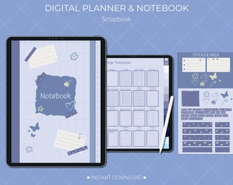 Quaderno digitale / Planner / Note / iPad / Annuale / Mensile / Settimanale / Giornaliero / Con collegamento ipertestuale / Modelli