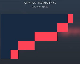 Animated Red & Blue Stream Transition: Valorant Inspired (WEBM File, PDF Guide)