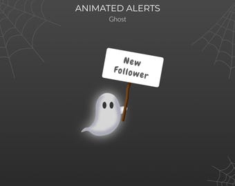 Avvisi fantasma carini / Animati per Twitch / Avvisi di streaming / Halloween