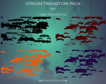 Animated Bat Stream Transitions: Halloween Twitch Stinger