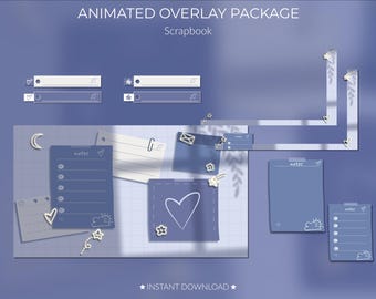 Pacchetto di sovrapposizioni di album / Animato / Minimalista / Sovrapposizioni / Twitch / Vtuber