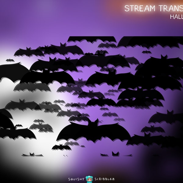 Bat transition for twitch | Halloween | Stinger | Twitch | Streamer | Stream transition | Twitch stinger | Black bats