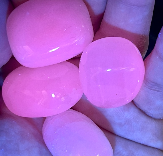 Mangano Calcite Tumble | Pink Calcite Tumble | UV Blacklight Reactive Crystal