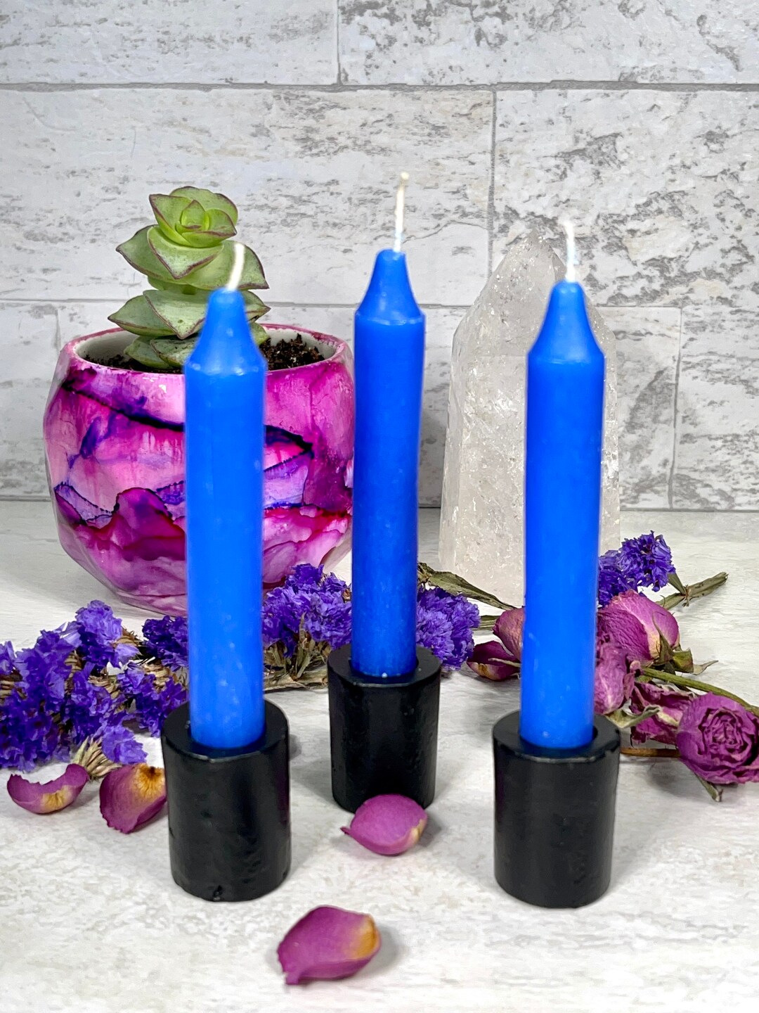Blue Chime Candle 4 Altar Votive Candle Etsy