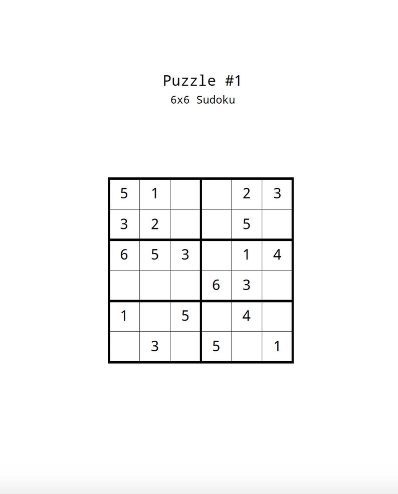 ROMPECABEZAS SUDOKU F CILES Volumen 3 Imprimibles Juegos Etsy