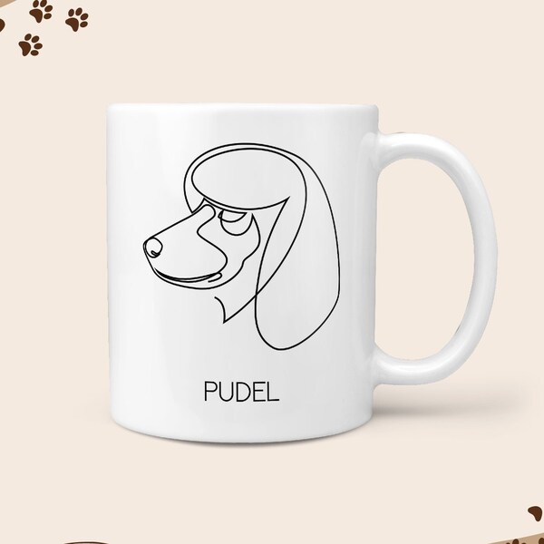 Tasse Pudel 3 - Großpudel - Königspudel - auch mit Wunschtext oder Name möglich