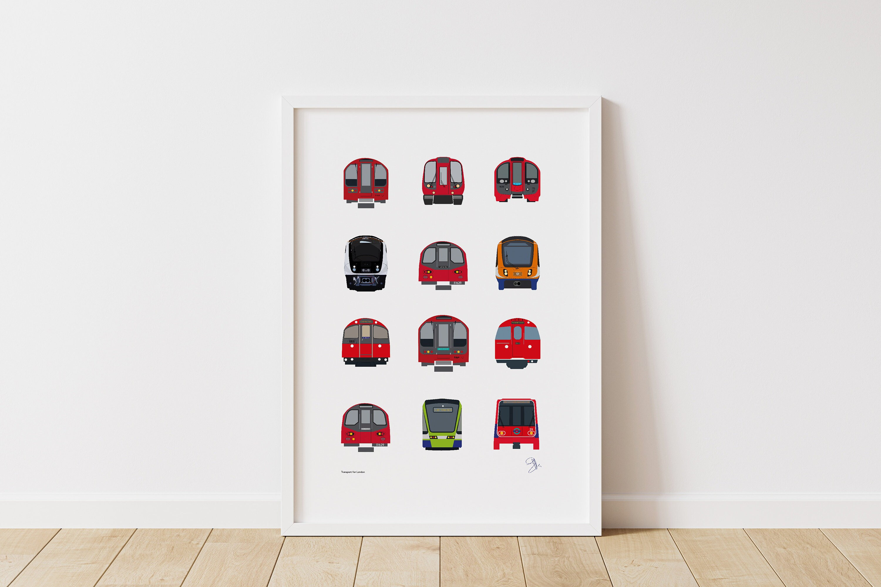 Transport for London Illustration, Travel Poster, Tube