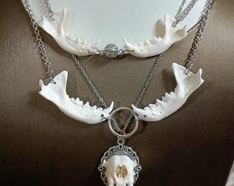 Echt Knochen Gothic Kette: Einzigartiges Hexen Schmuck Geschenk