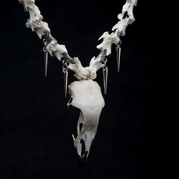 Ожерелье с косточкой позвонков сельскохозяйственных животных, украшения из костей #12