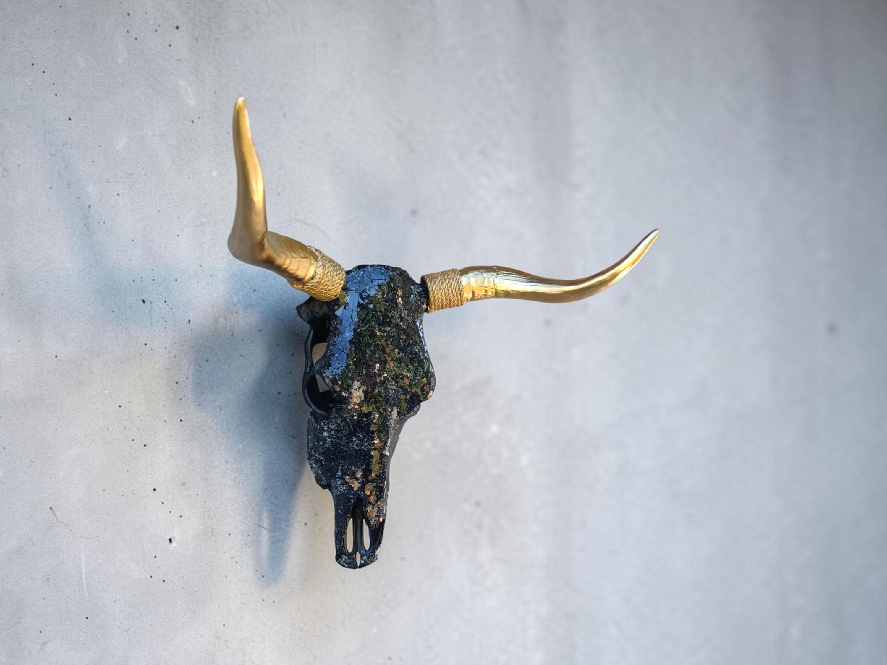 Mosaic Cow Skulls - Etsy