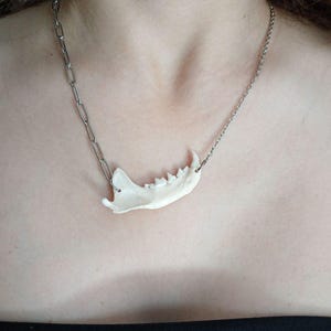 Gothic Bone Jaw Necklace: Unique Witch Jewelry