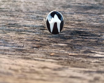 bone ring. fox tooth. gothic ring