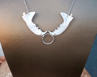 Echt Knochen Gothic Kette: Einzigartiges Hexen Schmuck Geschenk