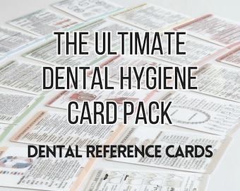 ULTIMATE Dental Card Pack | 24 Quick Reference Cards for Hygienists, Assistants & Students | Gift for Dental Student, Badge Buddy, Dentistry