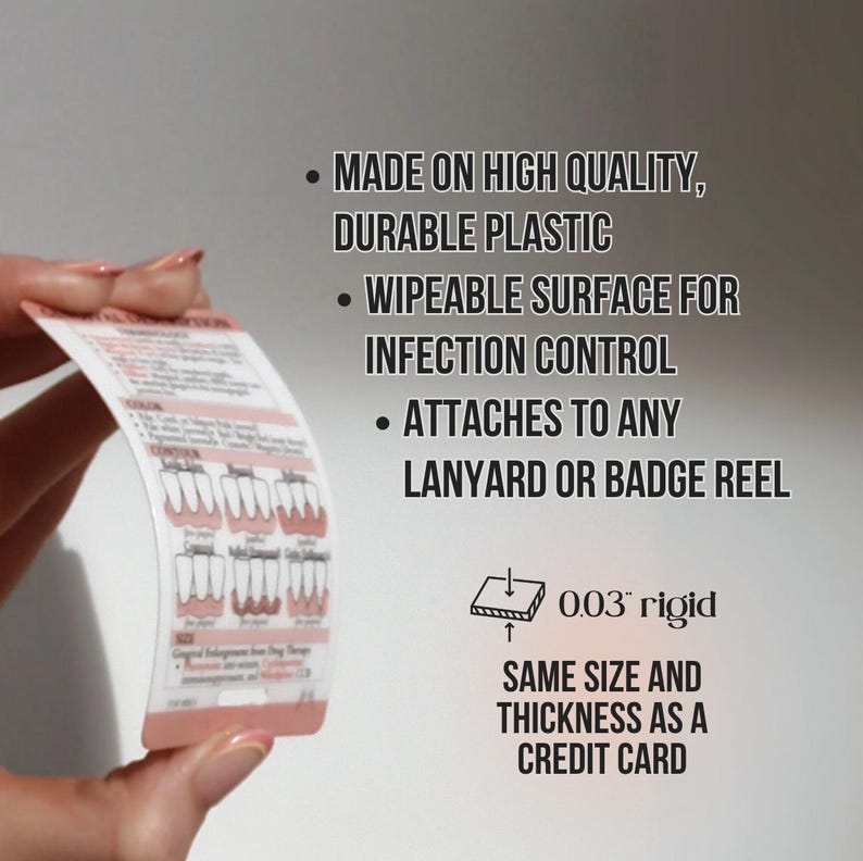 Classification Card Color ASA Classification Card: Quick Reference Badge Buddy for Hygienists ...