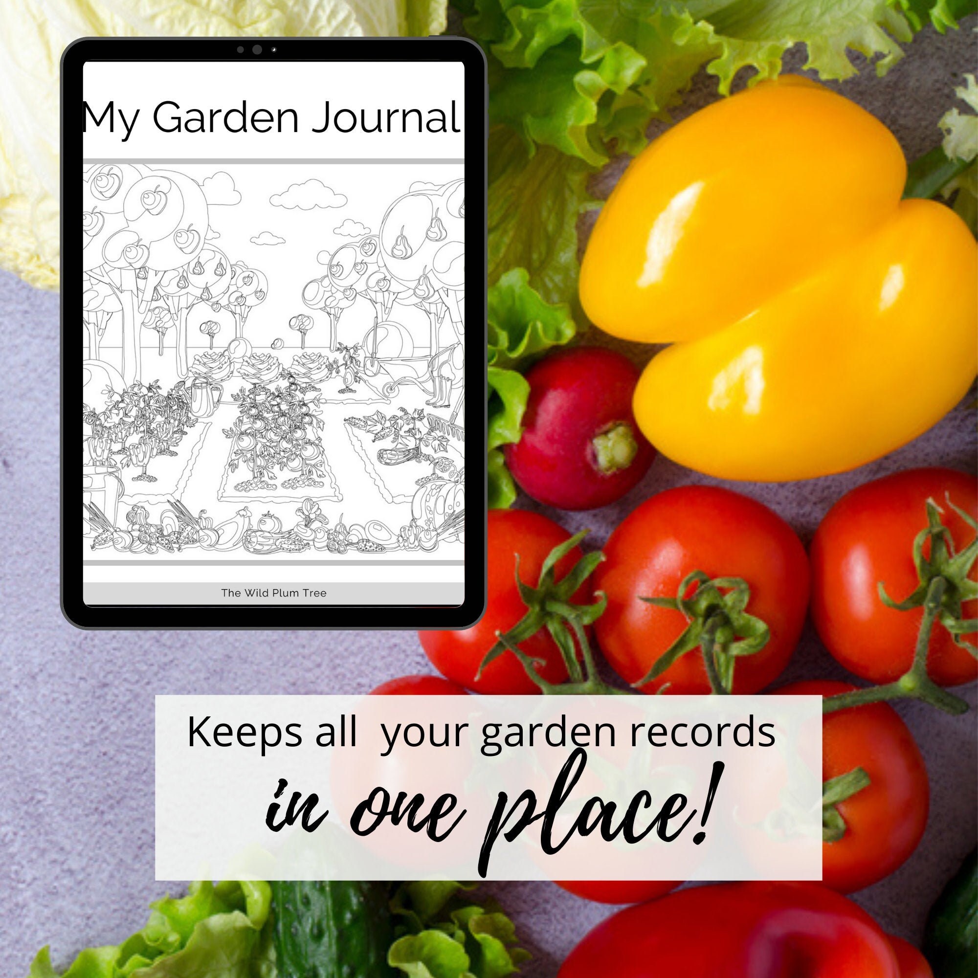 Digital Garden Journal Garden Planner ebook editable garden Etsy España