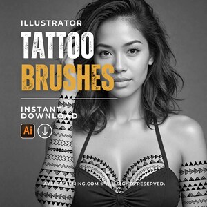 The Ultimate Illustrator Hawaiian Tribal Brush Set Vol 1: Spearhead, Shark Teeth, Taro, Create Geometric Vector Tattoo Flash Stencil Design