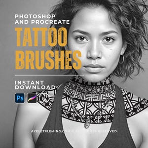 Marquesan Tattoo Art: Procreate Brushes & Photoshop Stamps for Polynesian Tribal Ornamental Digital Designs