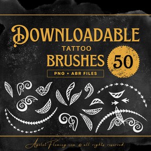 Polynesian tattoo flash sheet procreate brushes Custom tattoo design photoshop brushes Hawaiian tattoo artist Procreate stamps image 9