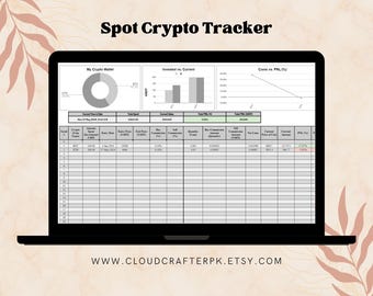 2026 Crypto Google sheet template investment tracking, Portfolio tracking, crypto tracking, Cryptocurrency template, crypto trading, Bitcoin