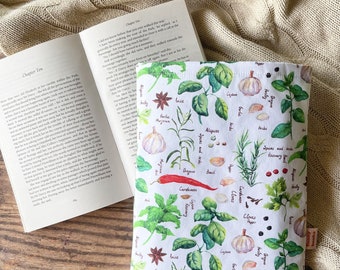 Custodia per libri da giardinaggio, copertina kindle, copertina per verdure per tascabile e copertina rigida, sovraccoperta, regali per topi di biblioteca, regalo di Natale