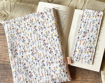 Ditsy bloemenboekhoes, Kindle cover, ditsy boekenhoes voor paperback en hardcover, stofomslag, boekenwurmcadeaus, kerstcadeau