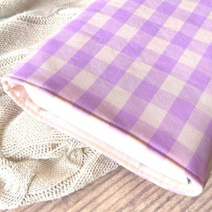 Custodia per libri a quadretti, custodia protettiva imbottita rosa per libri, custodia per libri, idea regalo per amanti dei libri, accessori per libri e Kindle, regalo di Natale