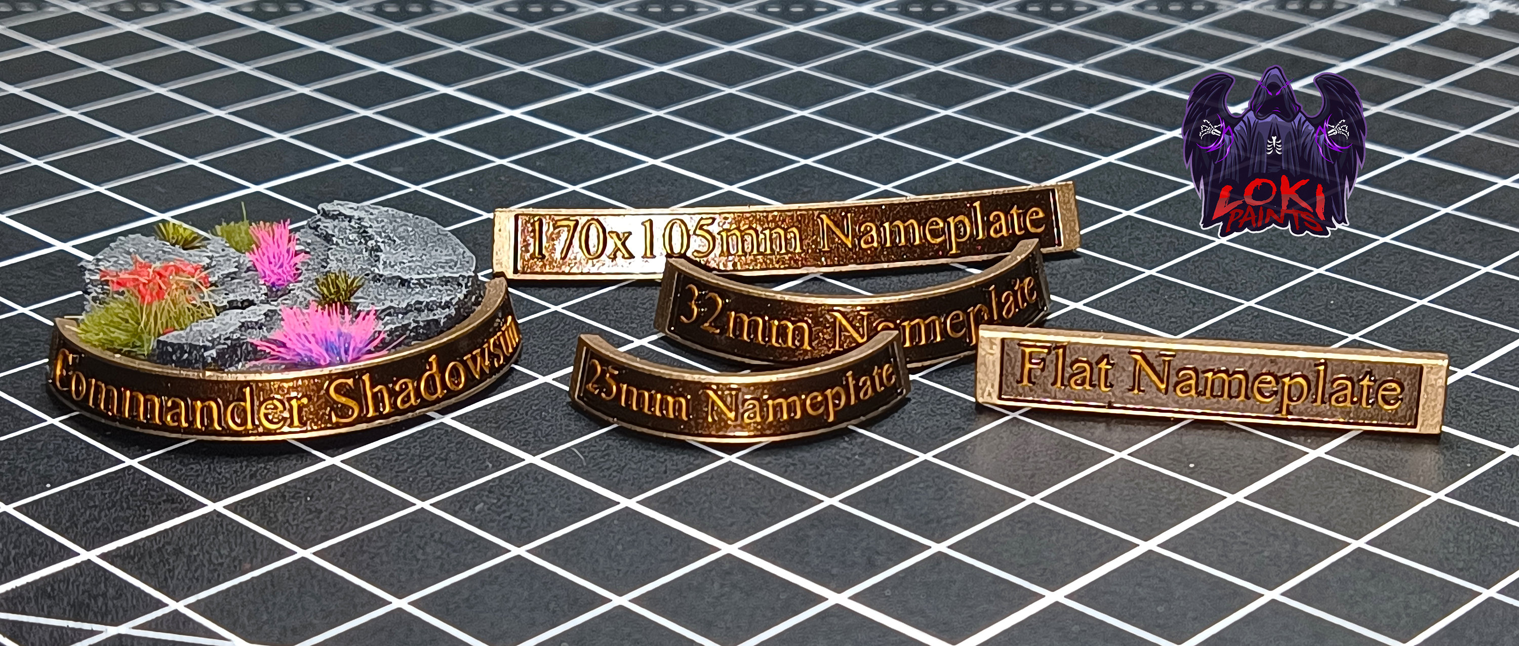 Custom Nameplates for Miniature Bases Etsy