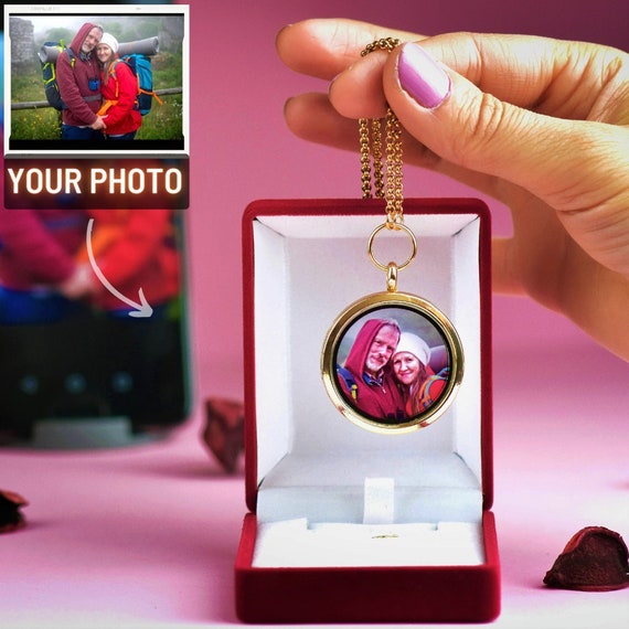 Perfect Gift for Him Personalized Photo Necklace Custom Etsy