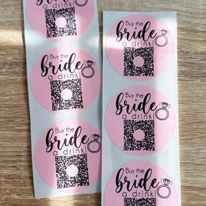 Buy The Bride a Drink, Buy the bride a Shot She's tying the Knot, Buy The Bride, Venmo QR Code, Bachelorette Party Favor, Bachelorette Venmo